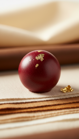 Crimson Berry Truffle with Gold Leaf